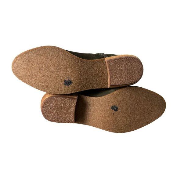 Jack Rogers NEW Green Suede Leather Booties Leather Strap Trim Women's Size 6 - Picture 8 of 11